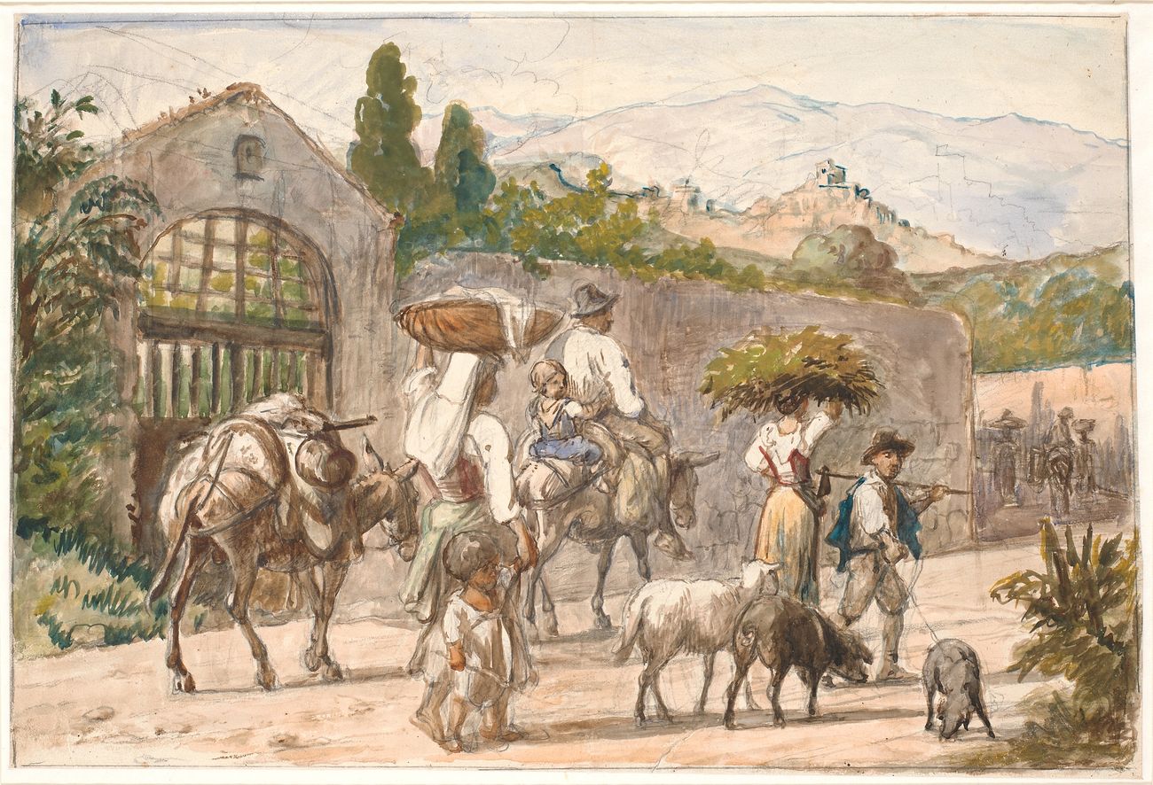 Peasants on their way to Rome